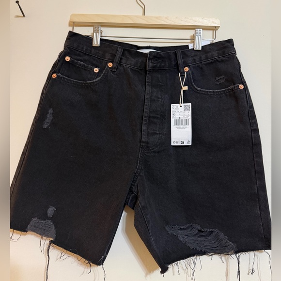 Mango Pants - MNG  Black Denim Shorts with Tag Attached